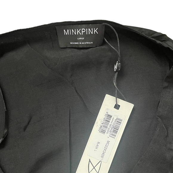 NWT! MINKPINK Harper Lightweight Twist Crop Blouse - Size Large - Picture 8 of 8